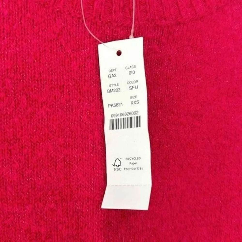J.Crew crewneck sweater pink Merino Wool Blend Alpaca‎ BM202 Pullover Knit